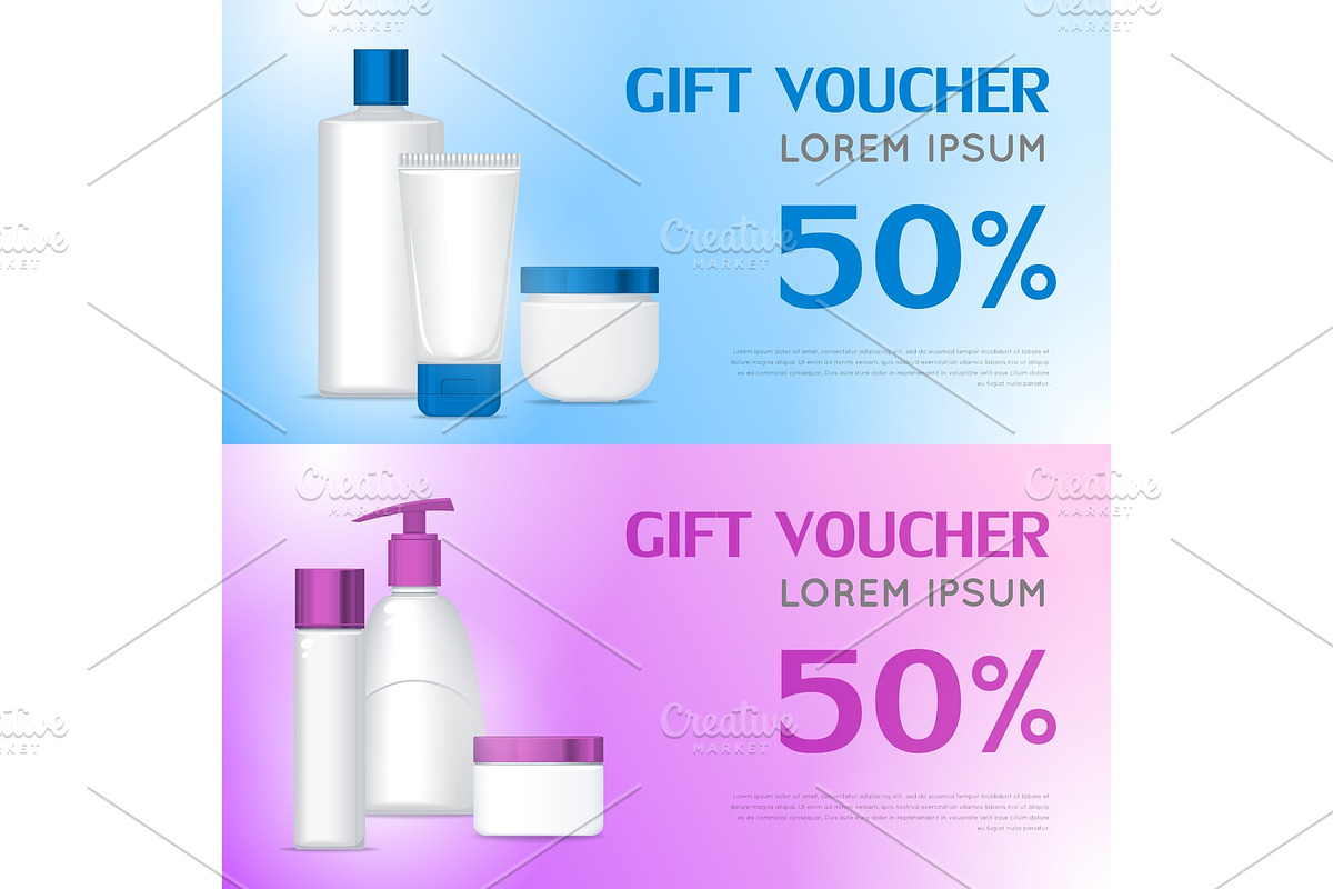 Gift Voucher Cosmetic Template in Illustrations - product preview 8