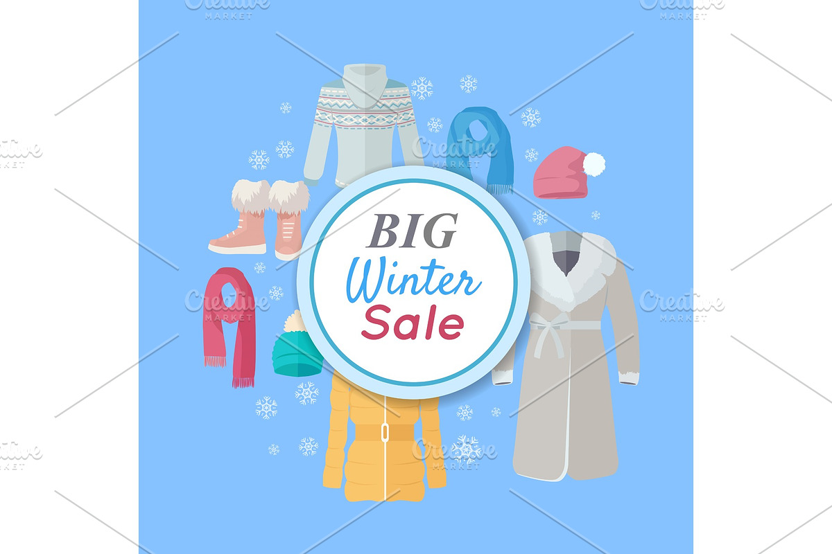 Seasonal Sale Vector Concept in Flat in Illustrations - product preview 8