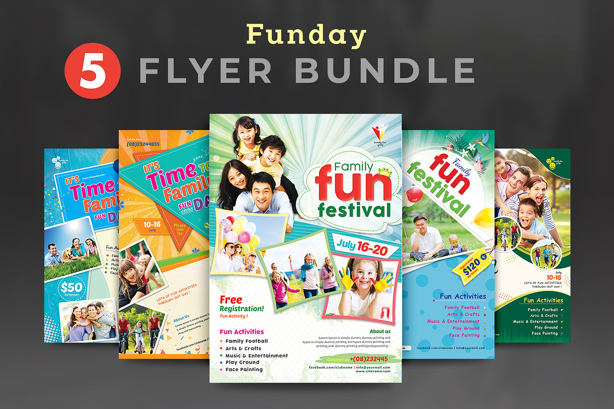 Family Fun Day Flyer Bundle in Flyer Templates - product preview 8