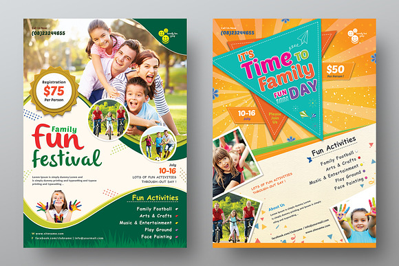 Family Fun Day Flyer Bundle in Flyer Templates - product preview 2