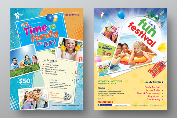 Family Fun Day Flyer Bundle in Flyer Templates - product preview 3