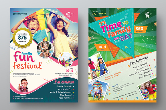 Family Fun Day Flyer Bundle in Flyer Templates - product preview 4