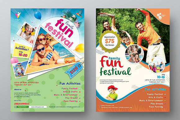 Family Fun Day Flyer Bundle in Flyer Templates - product preview 5