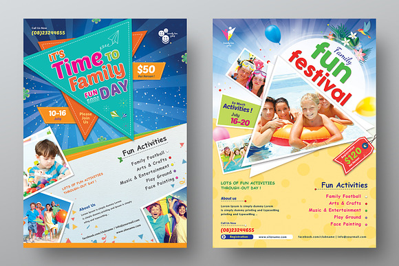Family Fun Day Flyer Bundle in Flyer Templates - product preview 6