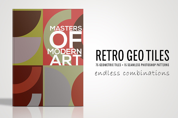 Retro Geo Tiles in Patterns - product preview 3