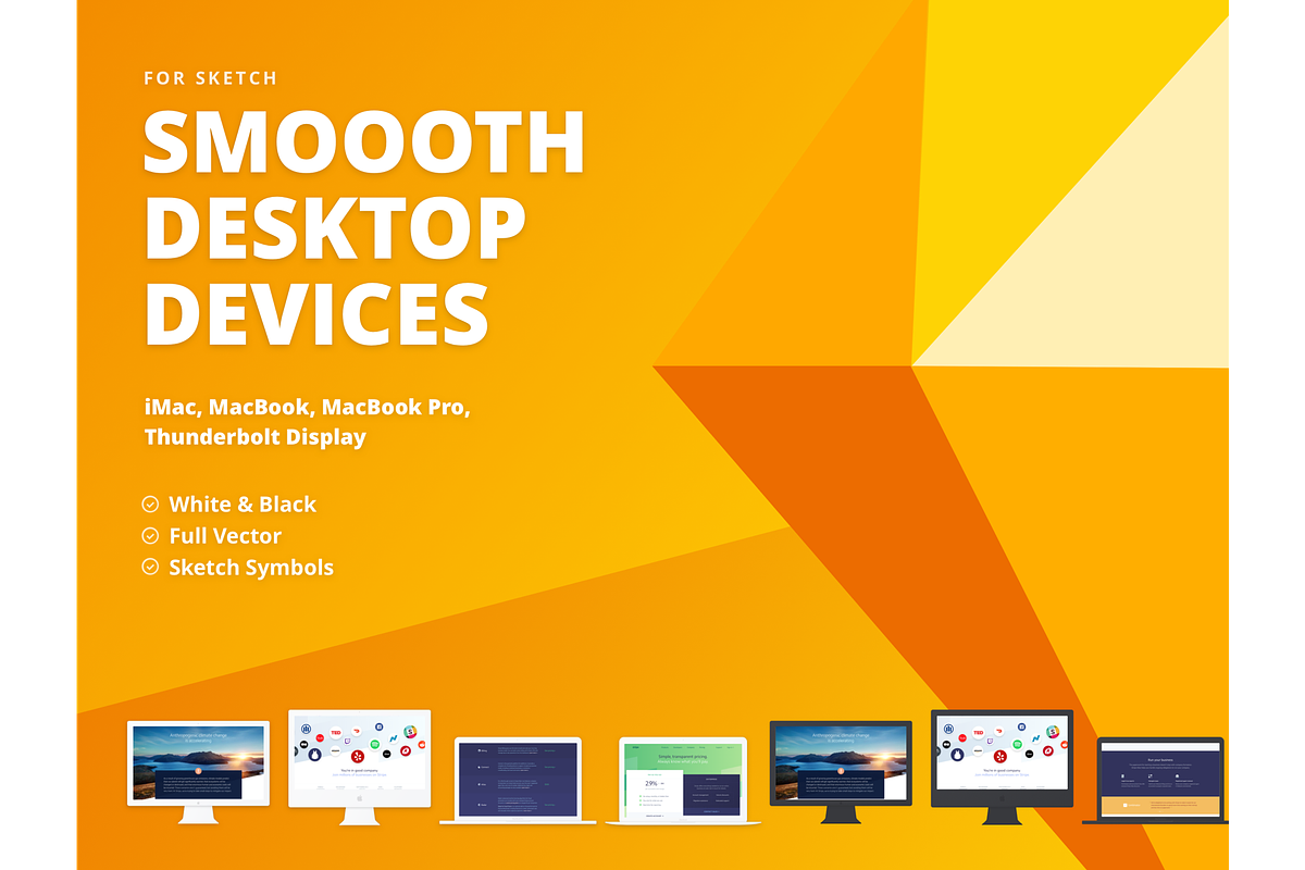 Smoooth Desktop Devices in Mobile & Web Mockups - product preview 8