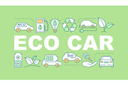 Eco car word concepts banner