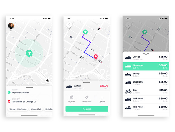 Taxi Booking App UI Kit in App Templates - product preview 4