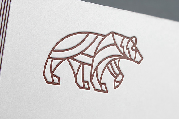 Set of 6 bear logos in Logo Templates - product preview 2