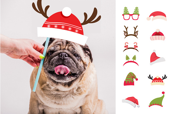 Christmas Animal Masks in Illustrations - product preview 3
