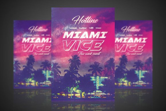 Miami Vice - Flyer / Poster in Flyer Templates - product preview 1