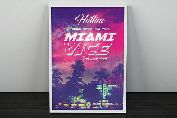 Miami Vice - Flyer / Poster in Flyer Templates - product preview 2