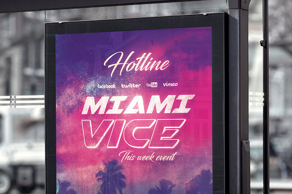Miami Vice - Flyer / Poster in Flyer Templates - product preview 6