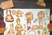 Watercolor bunny funny! Cute animals