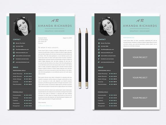 Resume Template 001 for Photoshop in Resume Templates - product preview 1