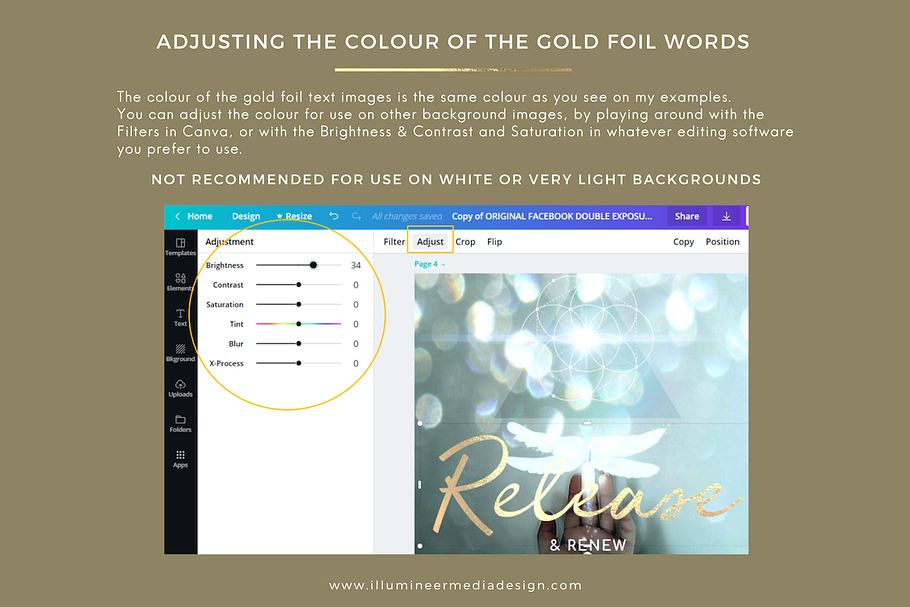 DOUBLE-EXPOSURE & GOLD WORDS - SET 1 in Social Media Templates - product preview 8