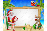 Santa Claus and Reindeer Christmas