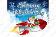 Santa Claus in Rocket Merry