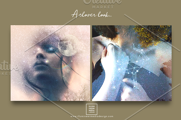 DOUBLE-EXPOSURE & GOLD WORDS - SET 1 in Social Media Templates - product preview 3