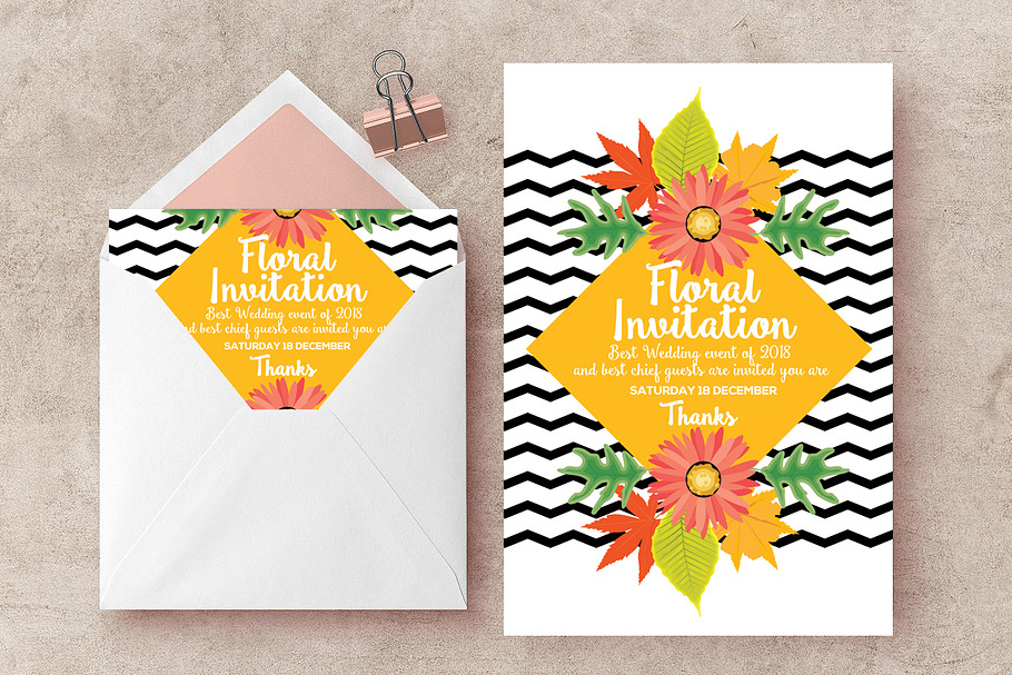 Floral Multi use Invites Templates in Flyer Templates - product preview 8