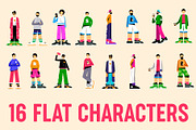 Flat characters set