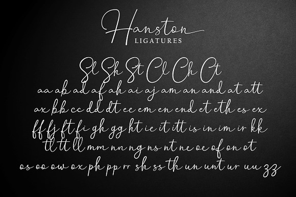 Hanston | Signature Font in Script Fonts - product preview 11