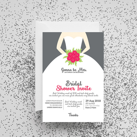 Bridal Shower Invite Templates 01 in Flyer Templates - product preview 2