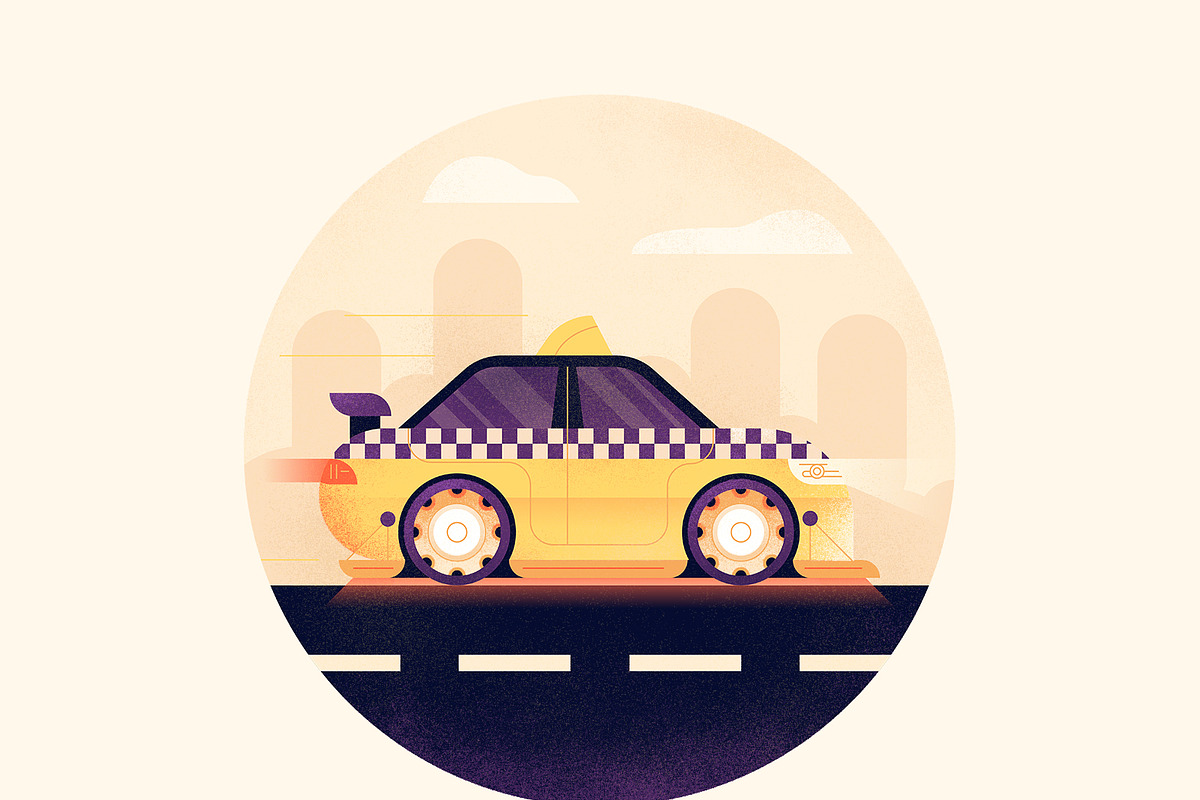 Low Taxi in Illustrations - product preview 8