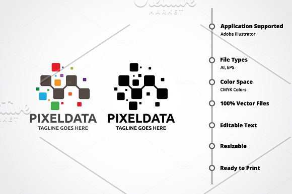 Pixel Data Logo in Logo Templates - product preview 4