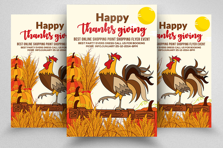 Thanksgiving Psd Flyer Templates in Flyer Templates - product preview 8