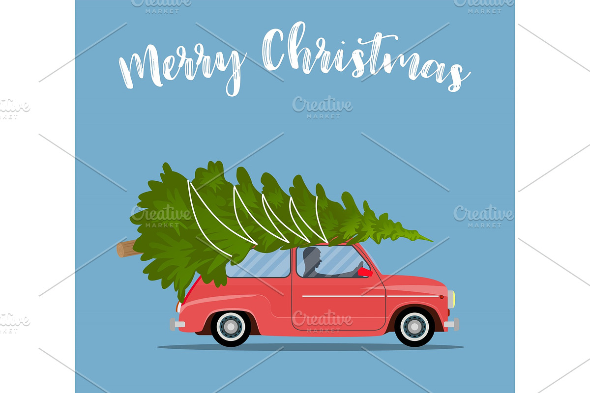 Merry christmas greeting card in Objects - product preview 8