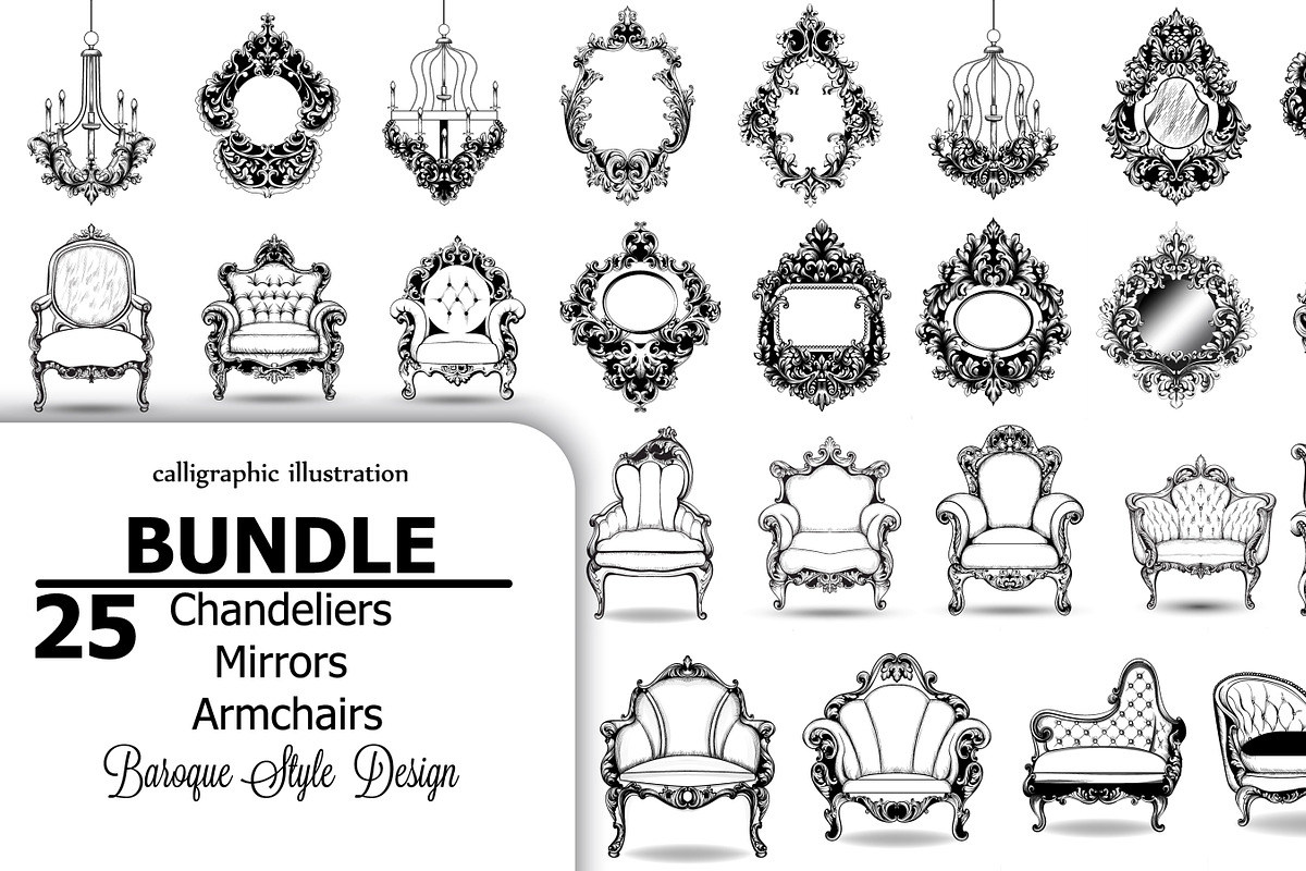 25 vector bundle mirrors chandeliers in Objects - product preview 8