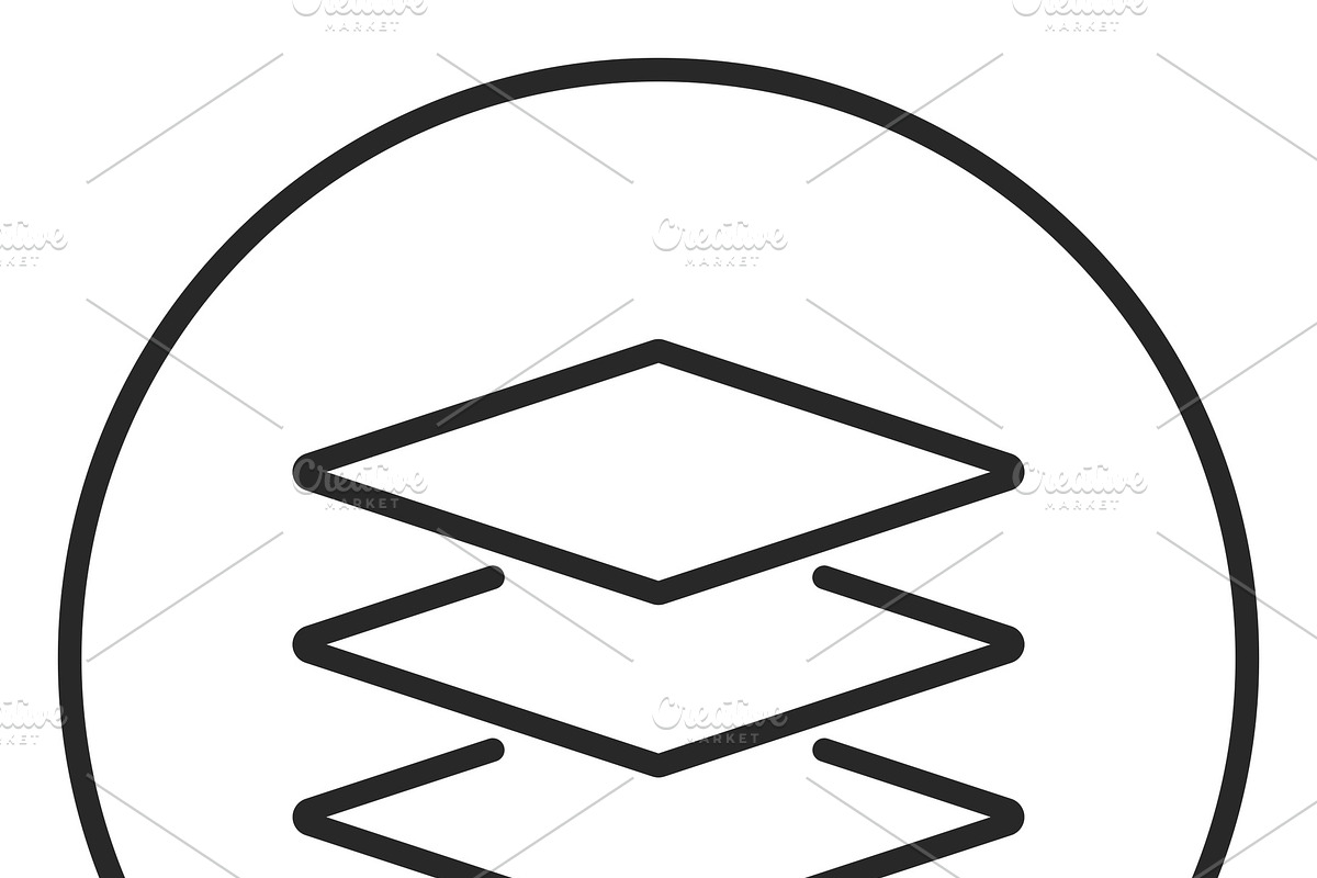Layers stroke icon, logo in Illustrations - product preview 8