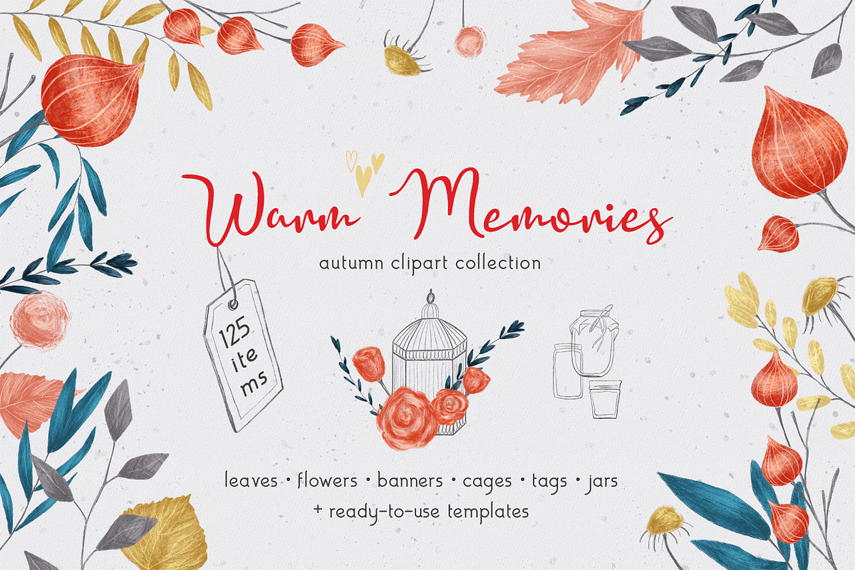Warm Memories - hand drawn set in Objects - product preview 8