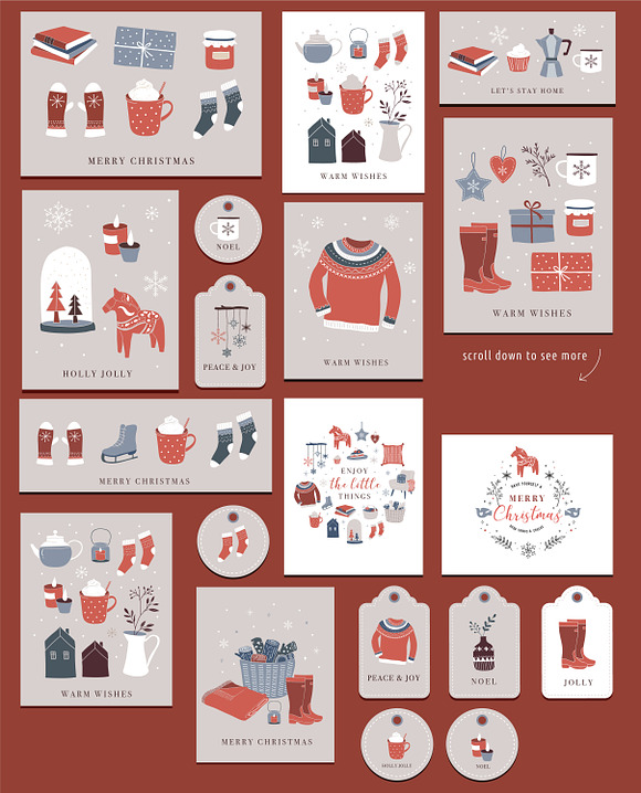 Nordic Christmas - winter collection in Illustrations - product preview 3