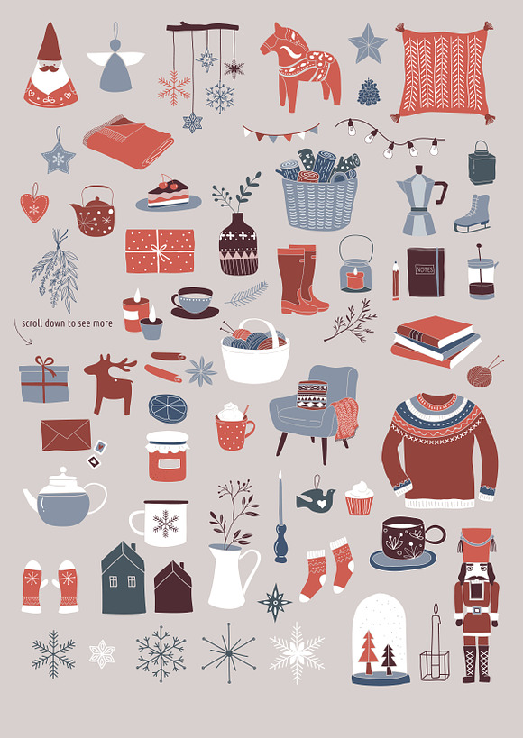 Nordic Christmas - winter collection in Illustrations - product preview 5