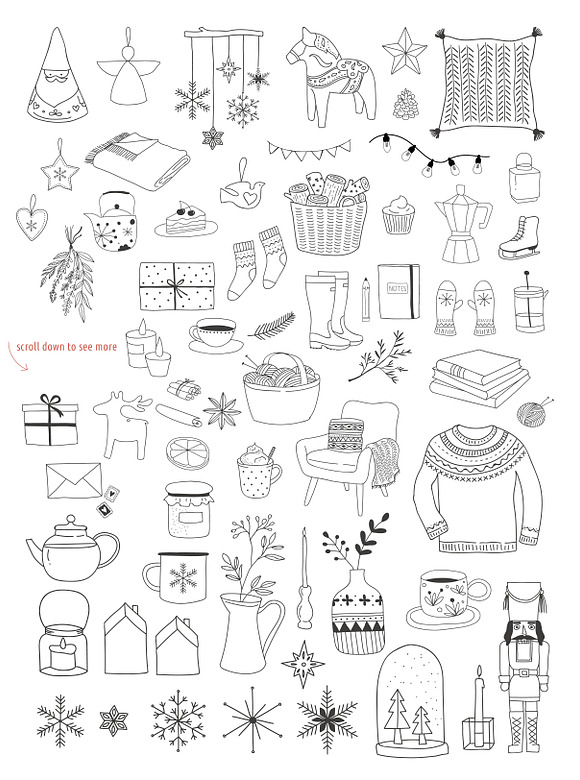 Nordic Christmas - winter collection in Illustrations - product preview 6