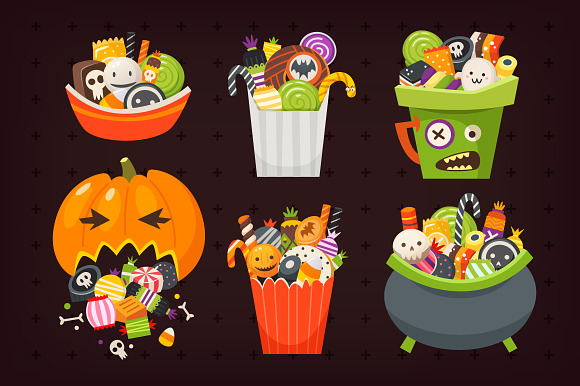 Halloween sweets pt2 in vector. in Illustrations - product preview 1