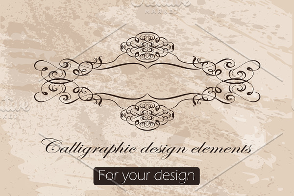 36 Calligraphic Design Elements