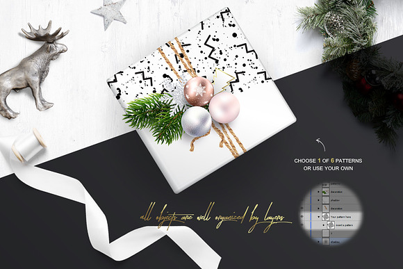 Christmas Packaging. MockUp Set. in Illustrations - product preview 3
