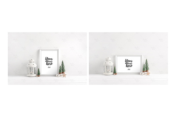 Bundle / Christmas frame mockups in Print Mockups - product preview 3