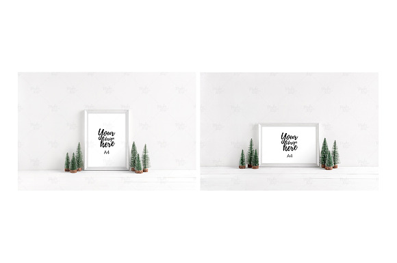 Bundle / Christmas frame mockups in Print Mockups - product preview 6