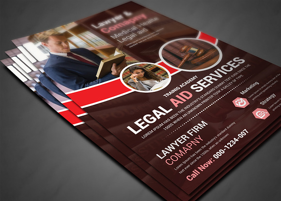 Lawyer Firm Business Flyer Template in Flyer Templates - product preview 2