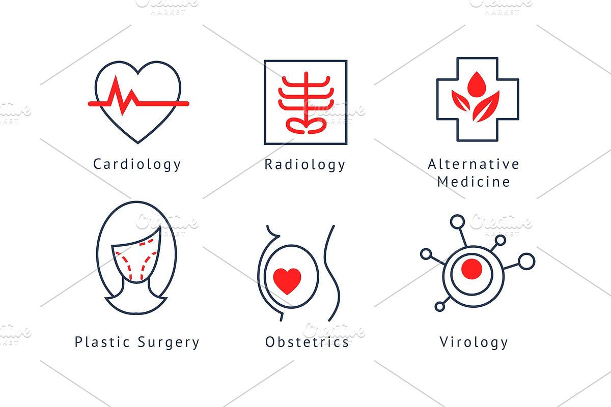 Medical specialization symbols set in Objects - product preview 8