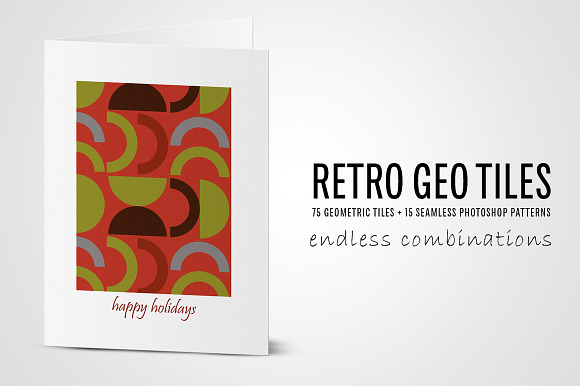 Retro Geo Tiles in Patterns - product preview 5