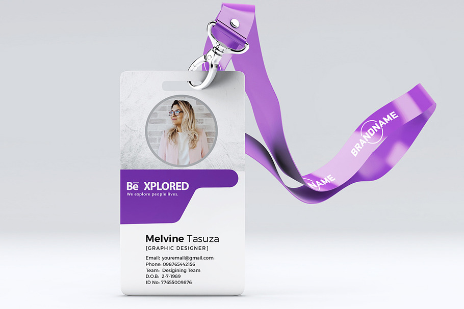 Corporate ID Card Template 03 in Stationery Templates - product preview 8