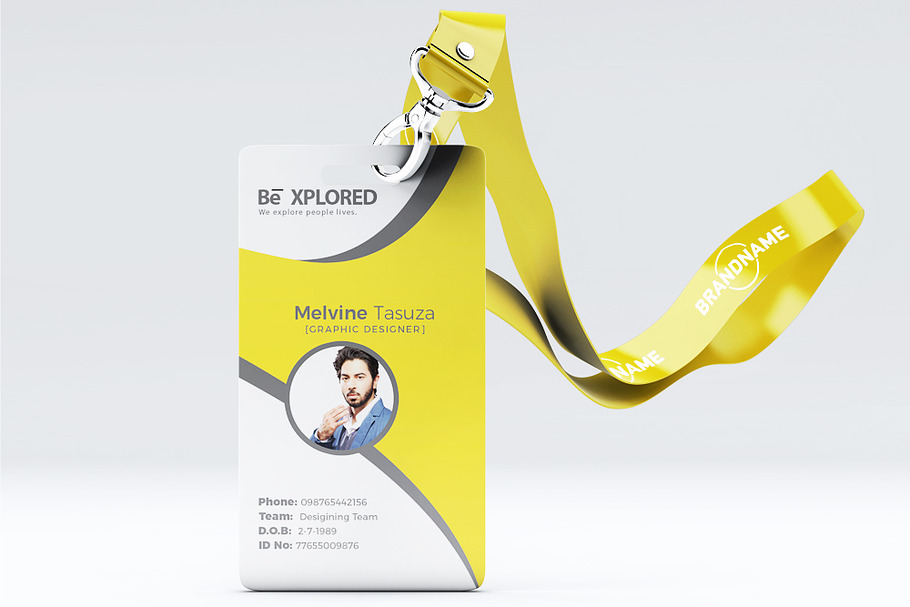 ID Card Psd Template 08 in Stationery Templates - product preview 8