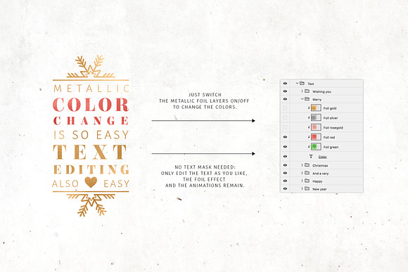 ANIMATED Christmas Posts – Metallic in Instagram Templates - product preview 3