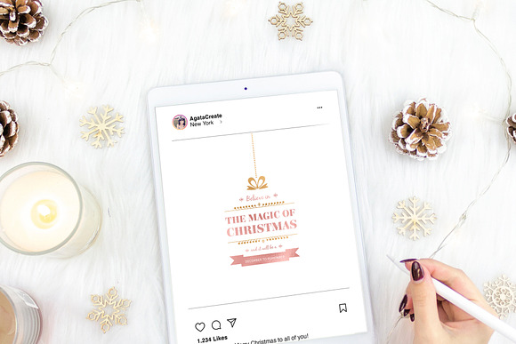 ANIMATED Christmas Posts – Metallic in Instagram Templates - product preview 4