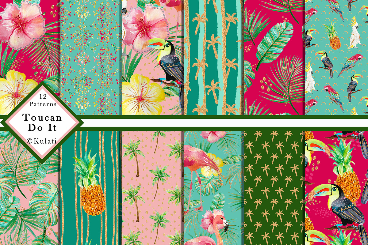 Tropical Bird Patterns Papers in Patterns - product preview 8
